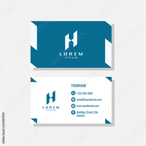 Business Card Design Template With Modern Concept