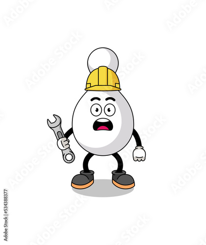 Character Illustration of bowling pin with 404 error