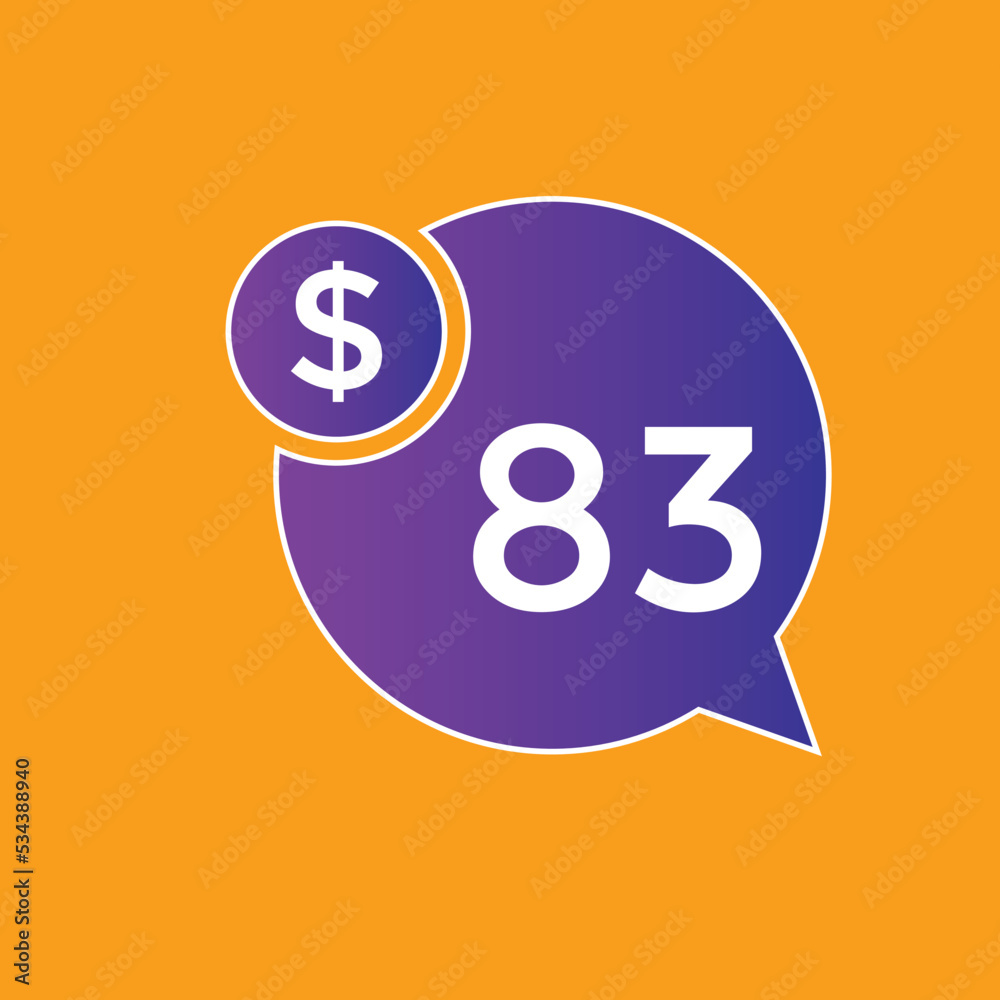$83 USD Dollar Month sale promotion Banner. Special offer, 83 dollar month price tag, shop now button. Business or shopping promotion marketing concept
$83 USD Dollar Month sale promotion Banner. Special offer, 83 dollar month price tag, shop now button. Business or shopping promotion marketing concept