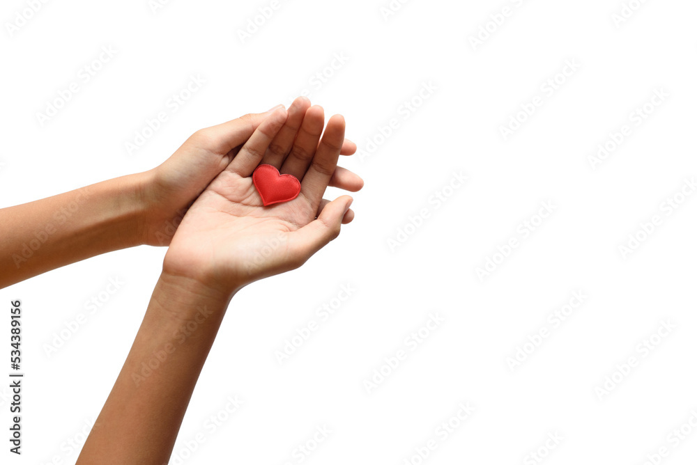 Kids playing with hearts to make messages with their hands Kids playing with hearts to make messages with their hands