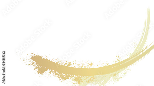 金色のブラシストロークのベクター背景イラスト