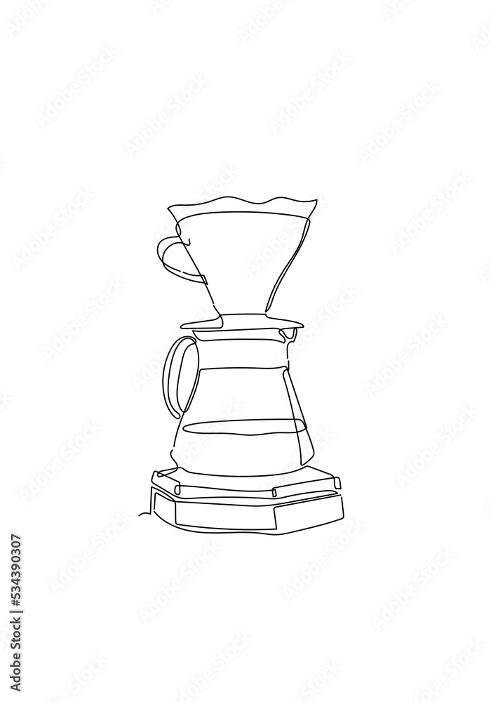 One Continuous line drawing of the coffee in modern minimalistic style, One Continuous line drawing of the coffee in modern minimalistic style,