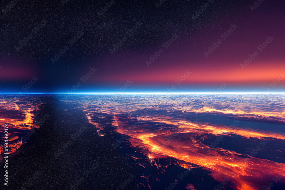 Beautiful sky view above the clouds. 3D illustration Beautiful sky view above the clouds. 3D illustration