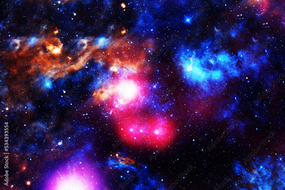 A bright, beautiful cosmic nebula. Elements of this image furnished by NASA