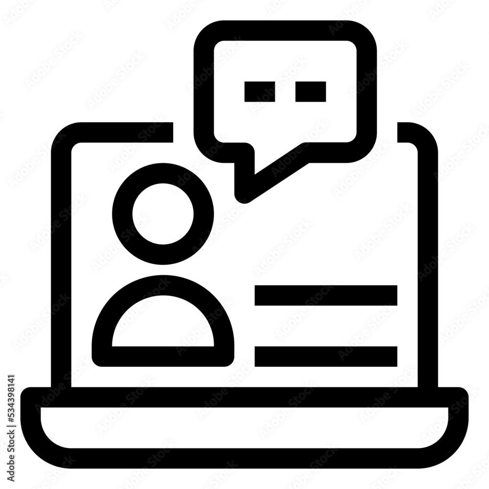 Online Chat Icon Outline Online Chat Icon Outline