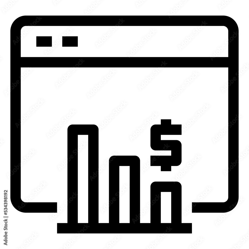 Dollars Recession Icon Outline Dollars Recession Icon Outline