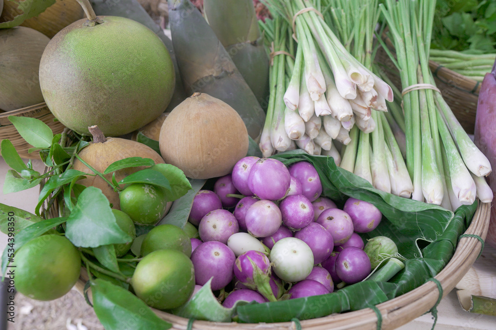 Organic vegetables grown in Thailand by farmers , Fresh vegetables, select focus.