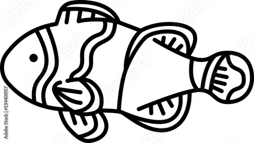 Stampa su tela clownfish icon