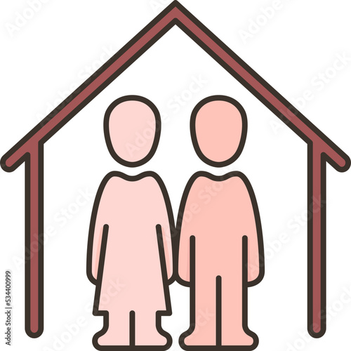 Принти на полотні cohabitation icon