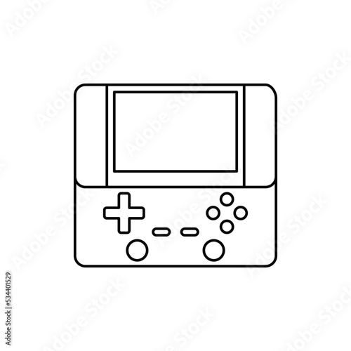 Portable game console icon in line style icon, isolated on white background