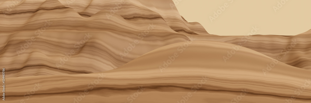 3D rendered sedimentary mountain. Sandstone hill. 3D rendered sedimentary mountain. Sandstone hill.
