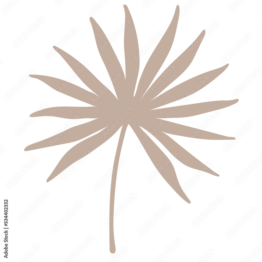 Palm leaf vector illustration in bohemian design Palm leaf vector illustration in bohemian design