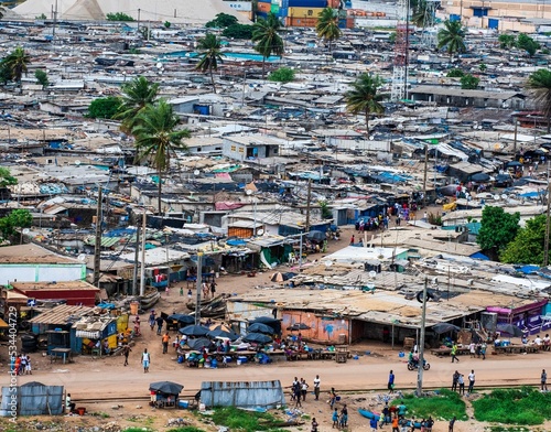 African market in Abidjan photo