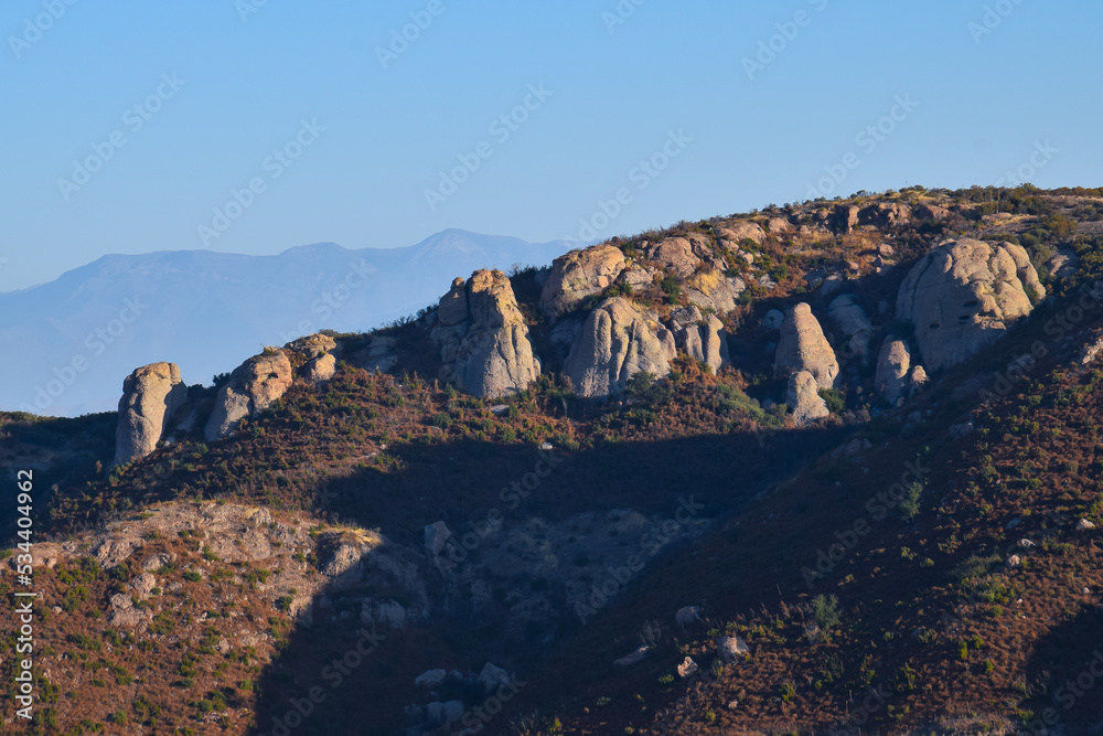 Dramatic Rock Formations near Sandstone Peak, Santa Monica Mountains