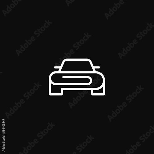 Car combination with paper clip. Logo design.