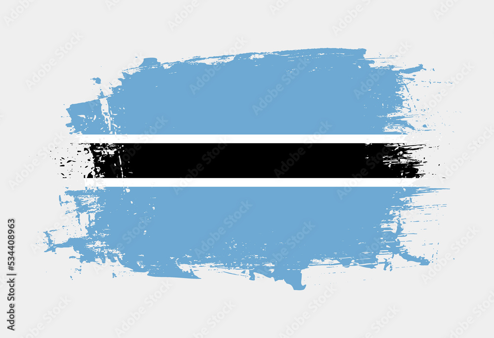Brush painted national emblem of Botswana country on white background ...