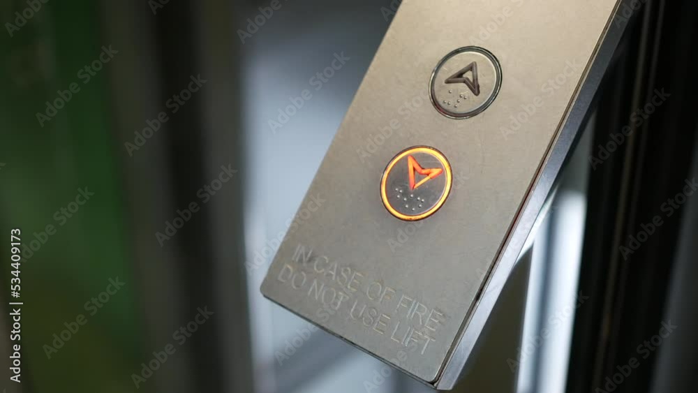 The man push lift button down.