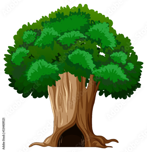 Big tree isolated cartoon