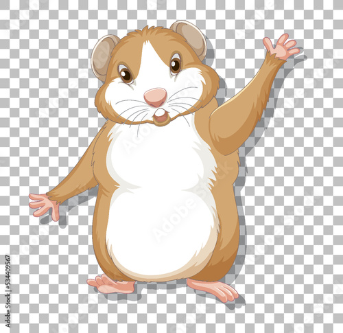 Hamster in cartoon style