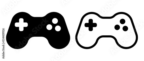 Game console icon, sign, symbol. Vector isolated on white background.