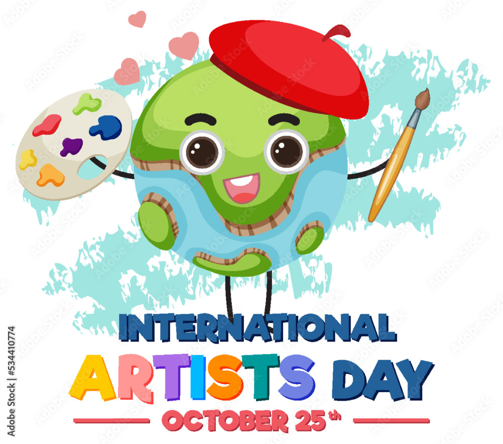 Fototapeta premium International Artists Day Poster Design