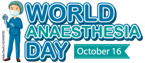 World Anaesthesia Day Logo Concept