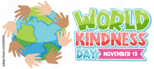 World Kindness Day Font Logo Design