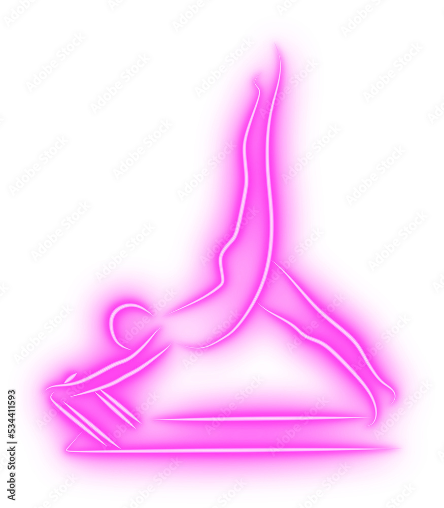 Pilates neon pose