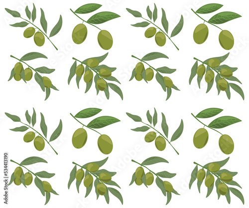 seamless pattern with green leaves