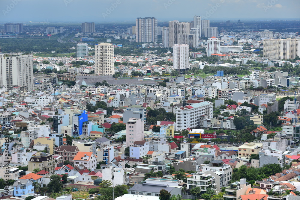 aerial view of the Saigon
