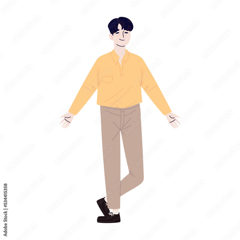korean man cartoon