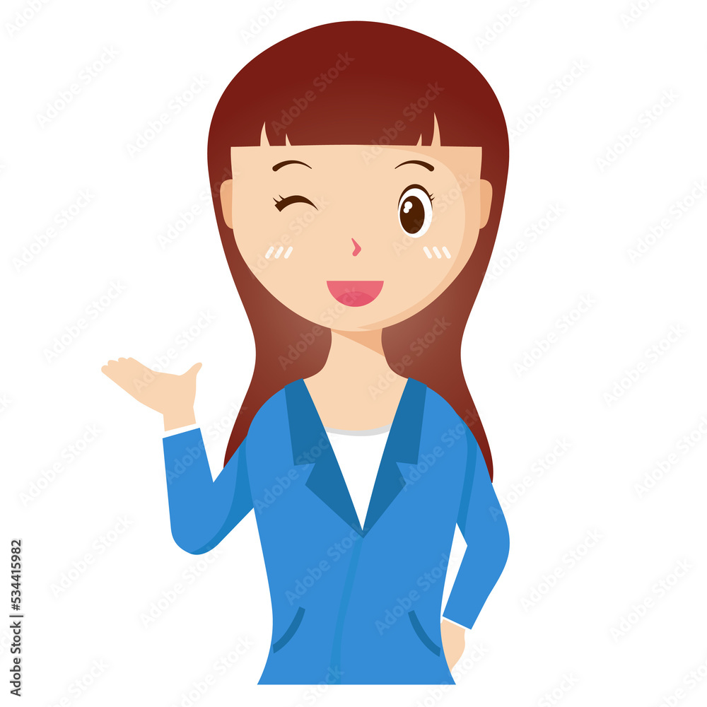 Woman avatar png flat color cartoon style. PNG illustration in flat style Woman avatar png flat color cartoon style. PNG illustration in flat style