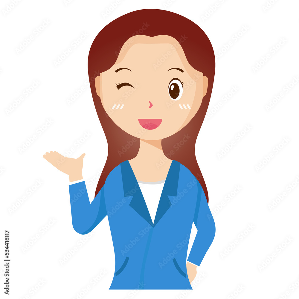 Woman avatar png flat color cartoon style. PNG illustration in flat style Woman avatar png flat color cartoon style. PNG illustration in flat style