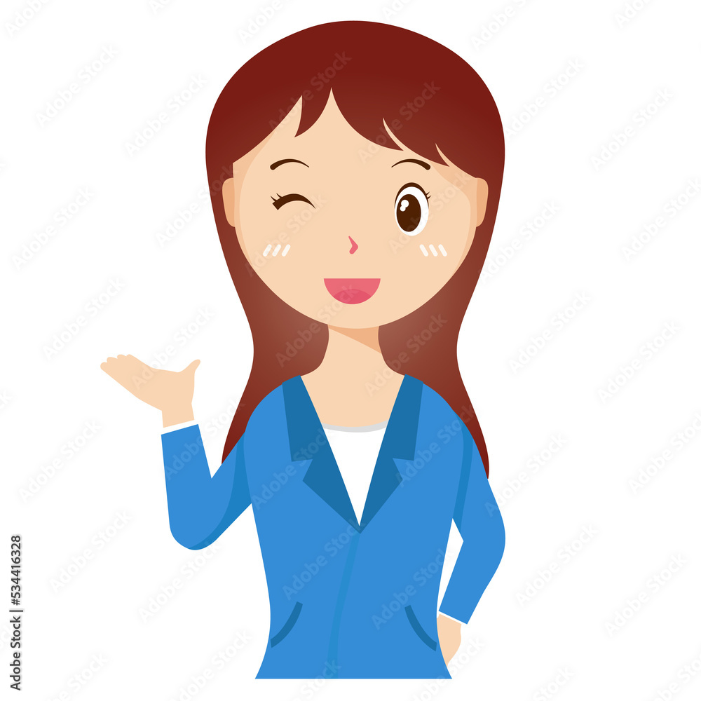 Woman avatar png flat color cartoon style. PNG illustration in flat style