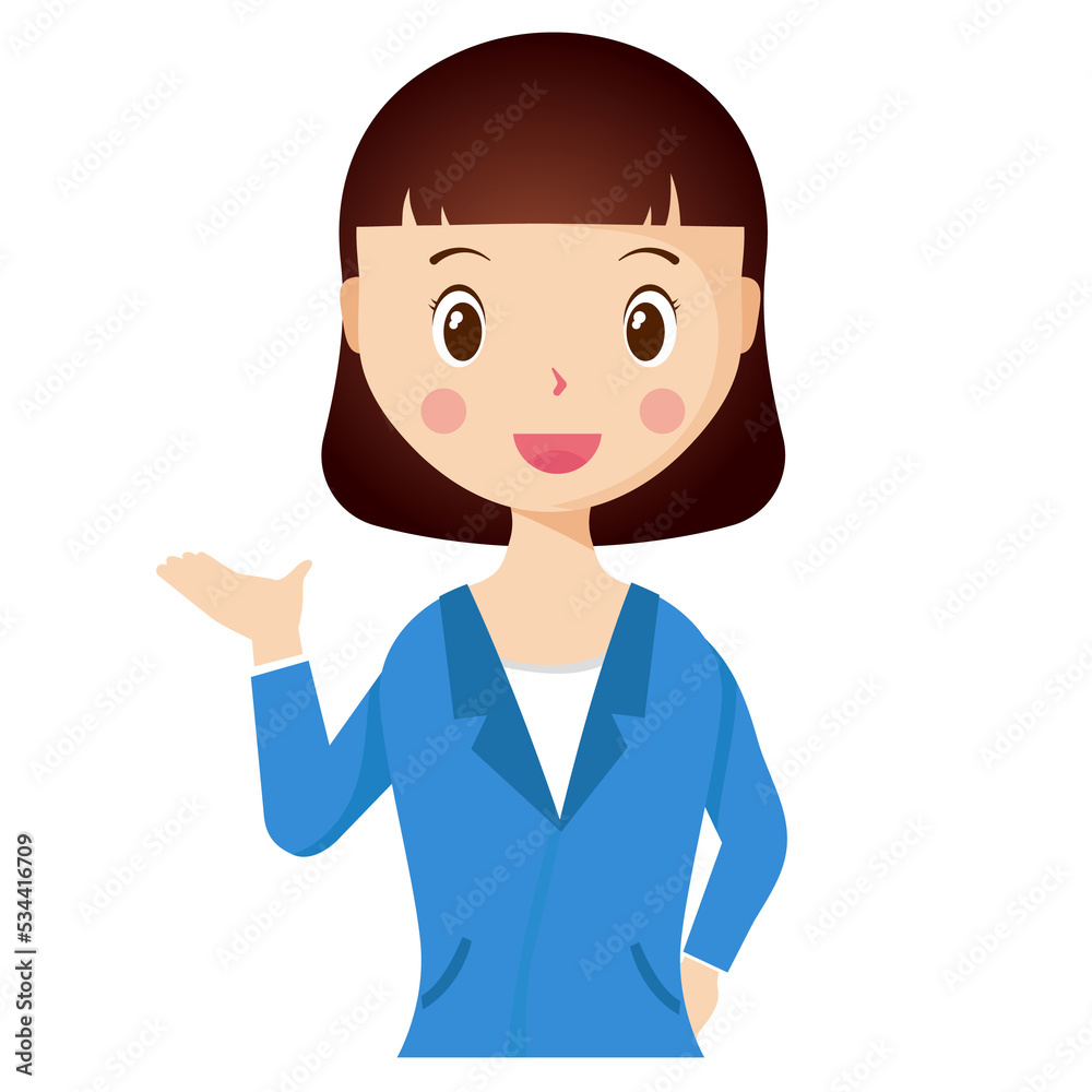 Woman avatar png flat color cartoon style. PNG illustration in flat style Woman avatar png flat color cartoon style. PNG illustration in flat style