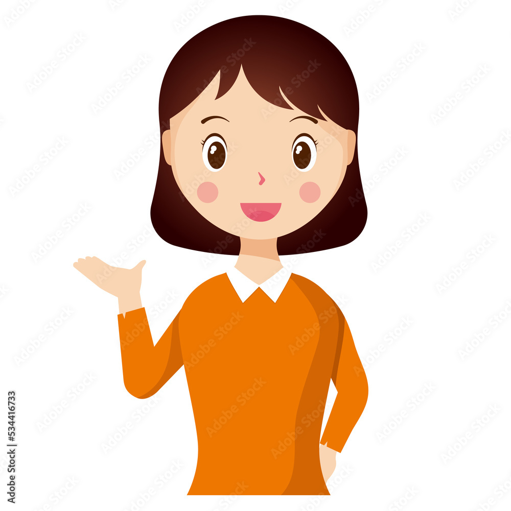 Woman avatar png flat color cartoon style. PNG illustration in flat style Woman avatar png flat color cartoon style. PNG illustration in flat style