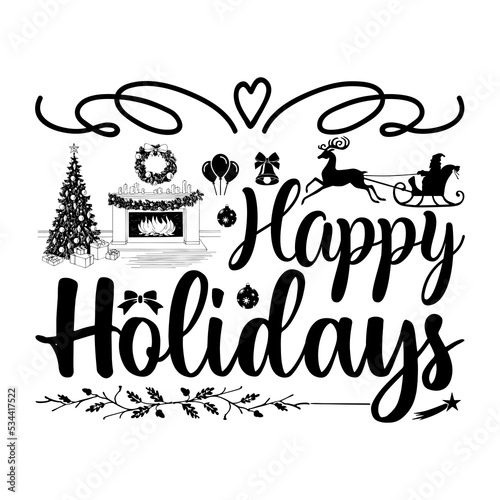 Christmas Typography T-shirt Design
