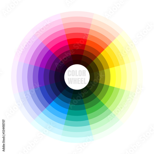 Color wheel. Vector illustration