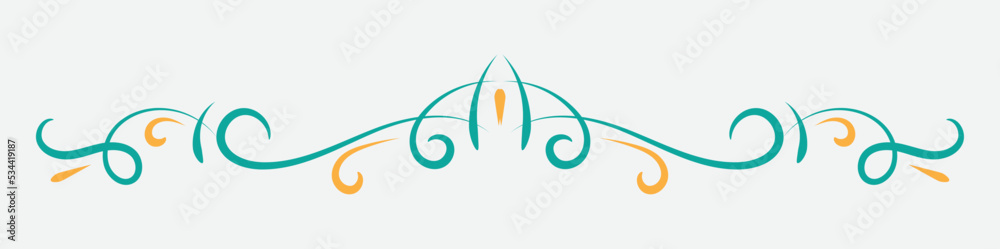 Fototapeta premium Vintage book vignette, divider and separator