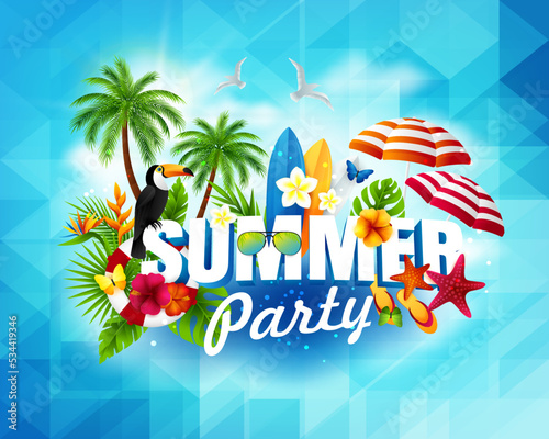 Summer  party banner.