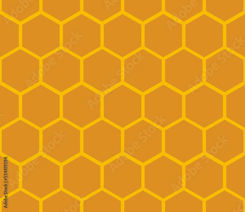 Seamless pattern honeycombs. Beekeeping honey apiary texture.