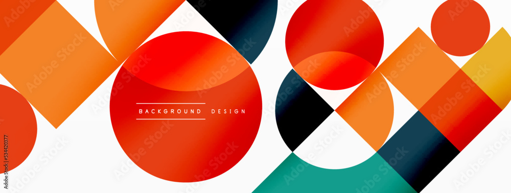 Beautiful abstract background. Circles, triangle shapes, and squares. Minimal geometric template for wallpaper, banner, background or landing Beautiful abstract background. Circles, triangle shapes, and squares. Minimal geometric template for wallpaper, banner, background or landing