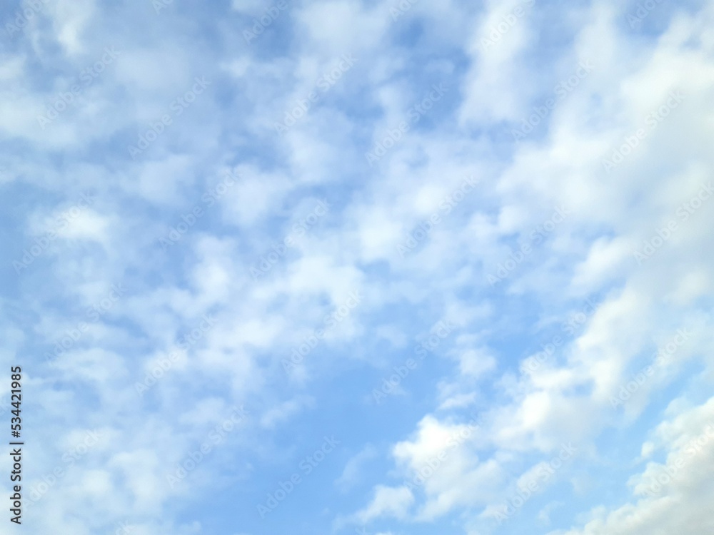 white clouds in blue sky