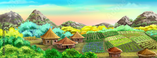 Fairy tale hobbit village