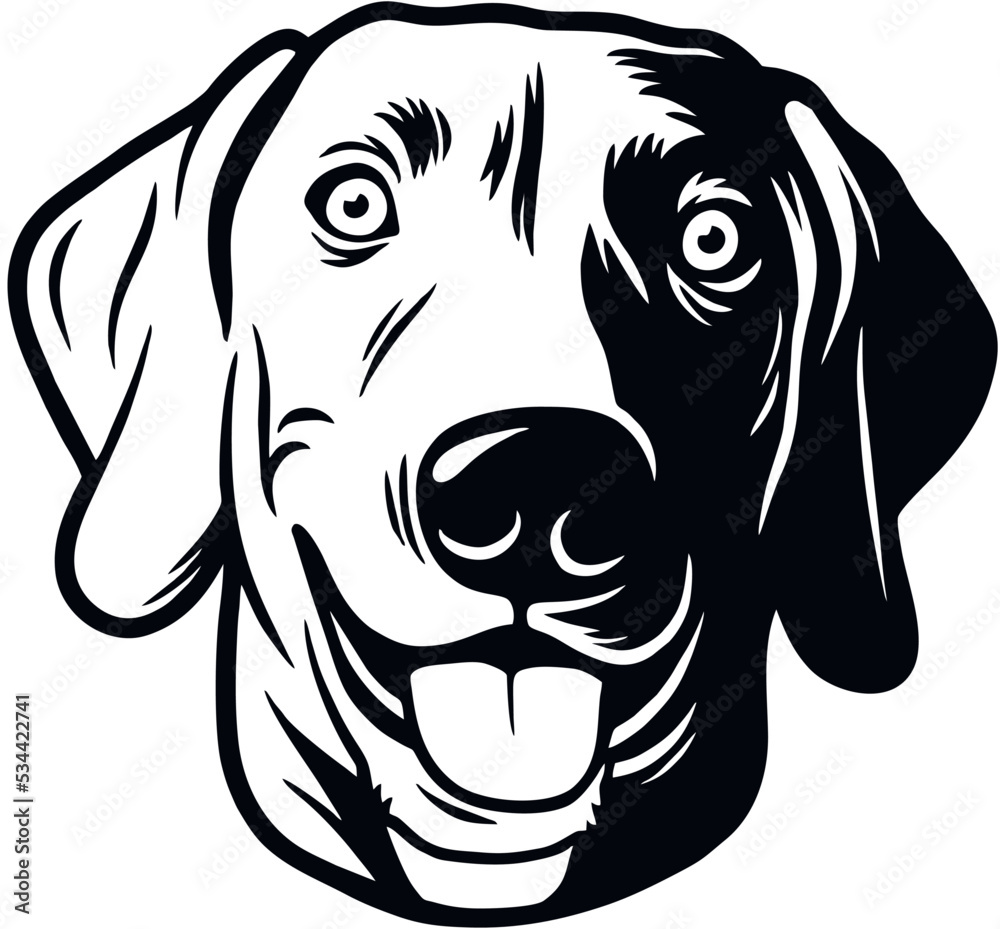 Weimaraner - Funny Dog, Vector File, Cut Stencil for Tshirt Weimaraner - Funny Dog, Vector File, Cut Stencil for Tshirt