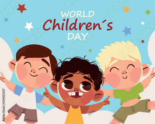 World Childrens Day, greeting card