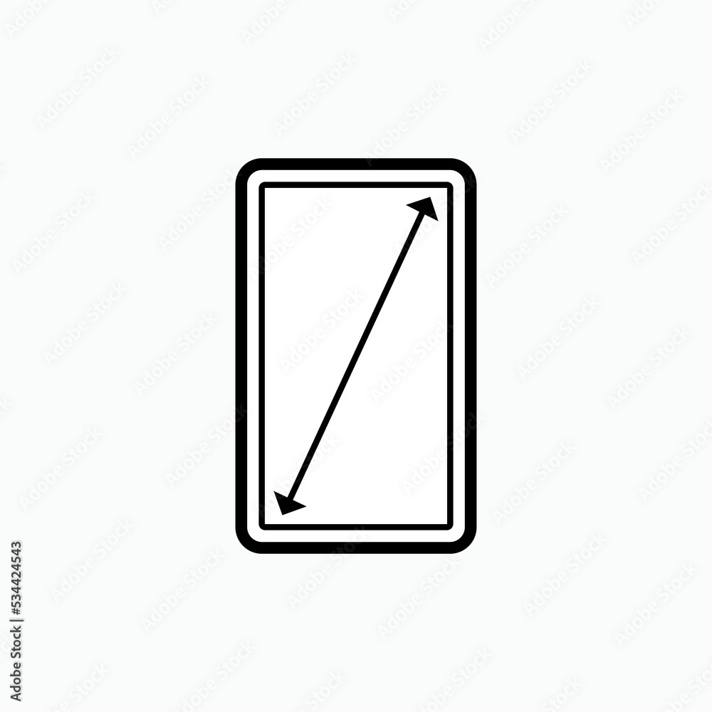 Resize Icon. Setting, Dimensional Arrangement Symbol - Vector. Resize Icon. Setting, Dimensional Arrangement Symbol - Vector.