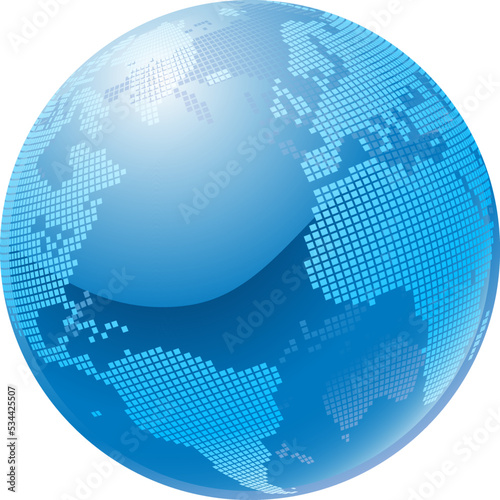 A 3D world earth globe tech...