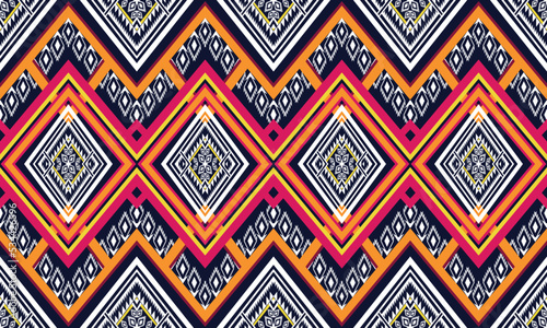 Wallpaper Mural Geometric ethnic flower pattern for background,fabric,wrapping,clothing,wallpaper,Batik,carpet,embroidery style. Torontodigital.ca