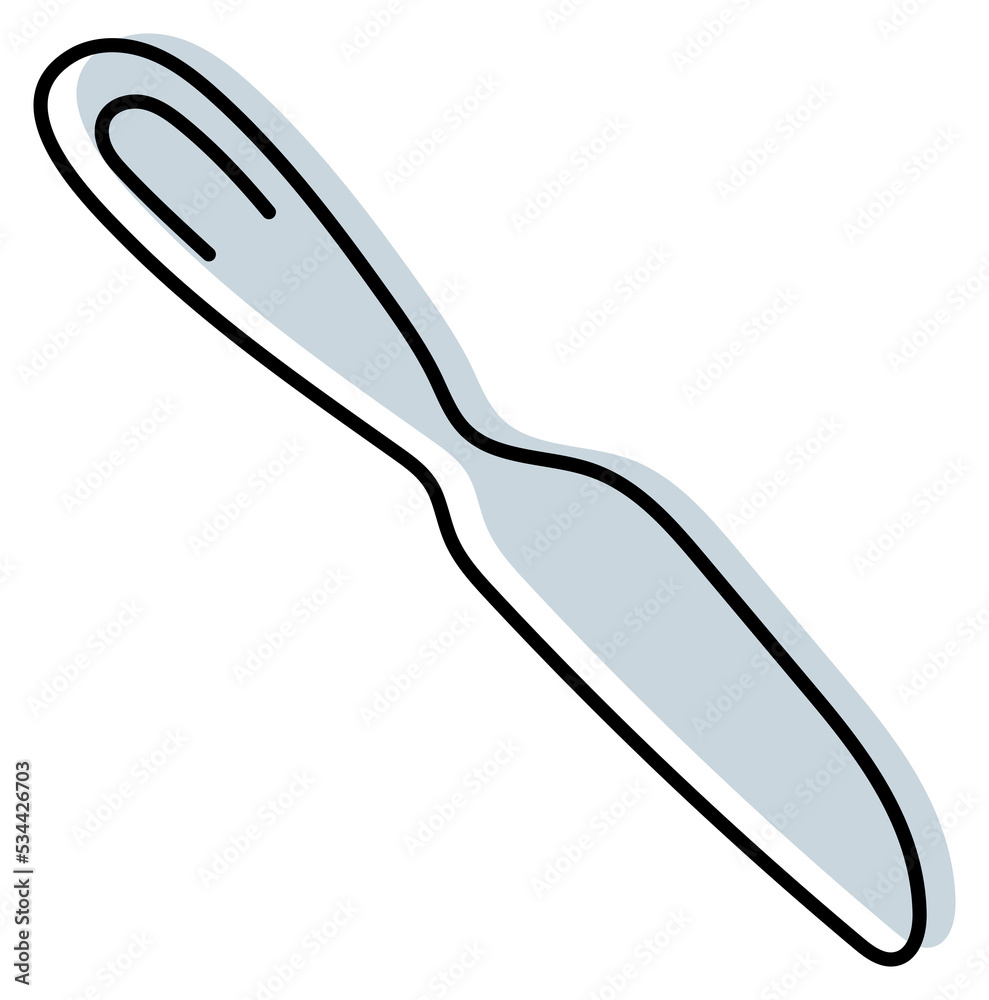 Butter knife. Kitchenware sketch. Doodle line kitchen utensil and tool. Cutlery illustration Butter knife. Kitchenware sketch. Doodle line kitchen utensil and tool. Cutlery illustration